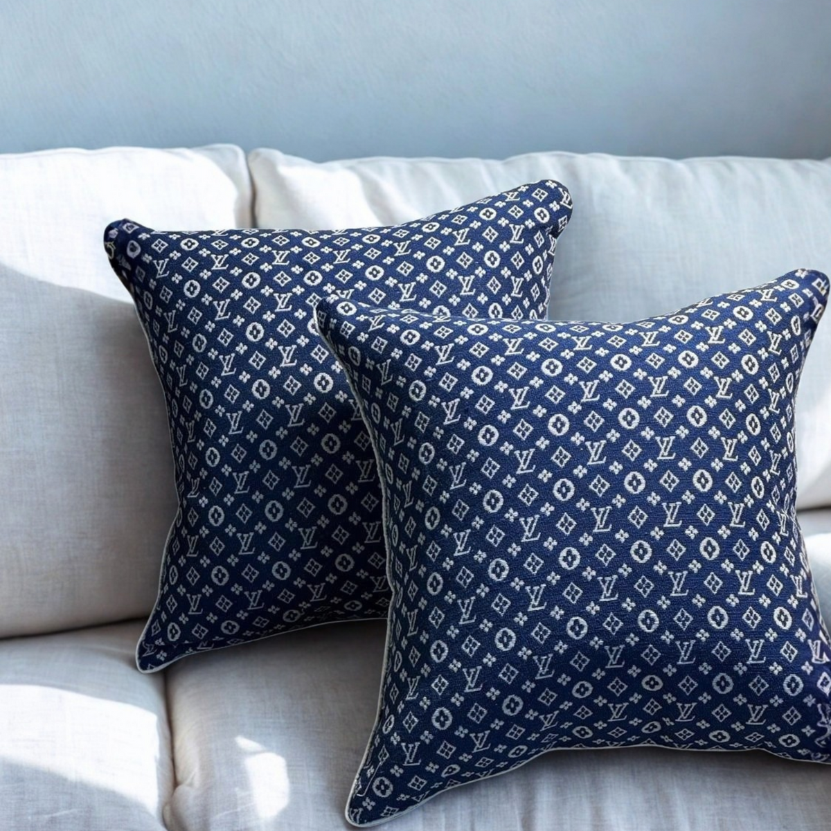 Blue LV All over | Set of 2