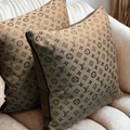 Brown LV All over | Set of 2