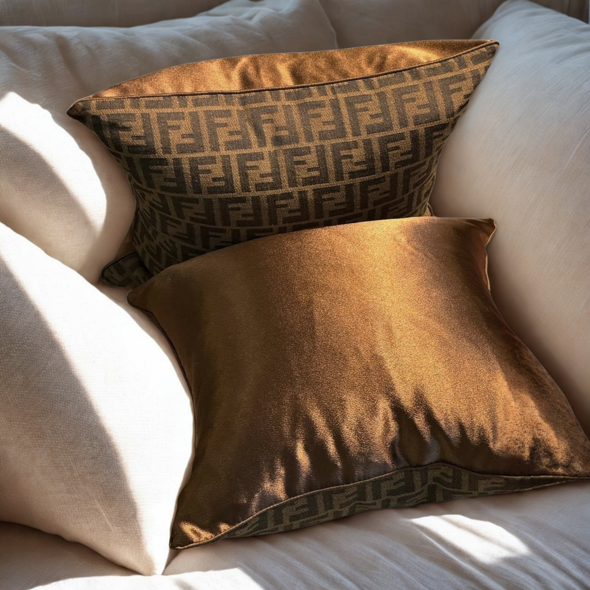 Brown FF All over | Set of 2