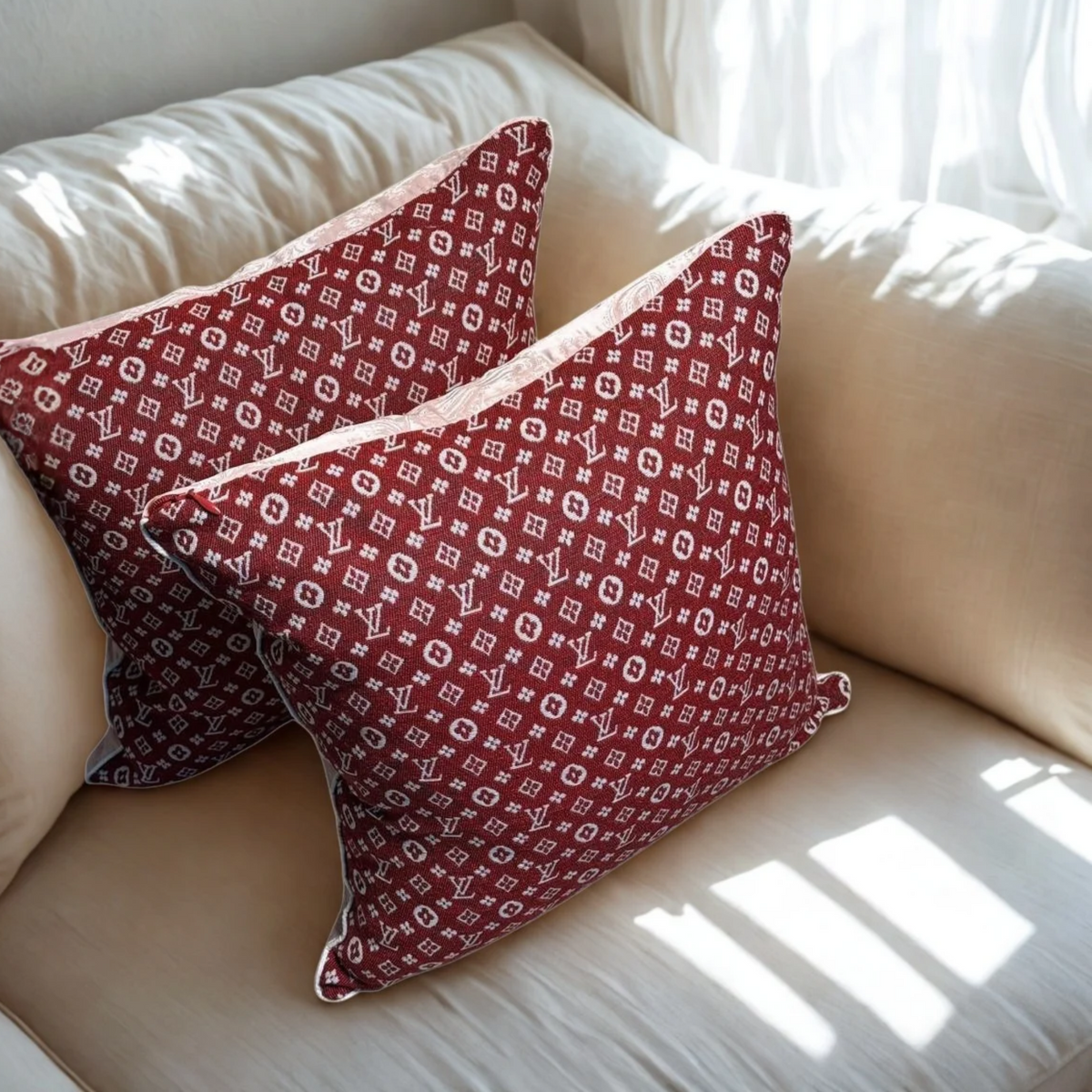Red LV All over | Set of 2